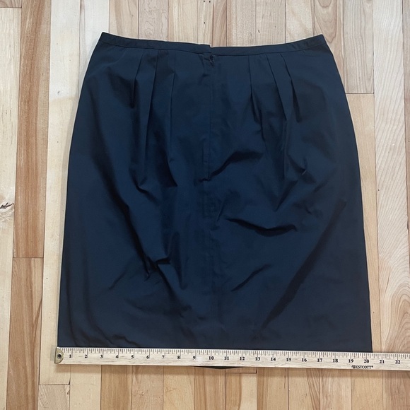 Lida Baday Canadian Designer Stylish Black Statement Bow Tailored Skirt - Sz 8 - Picture 12 of 12